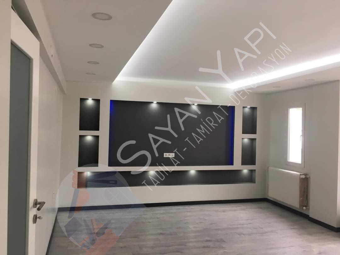 izmir badana mutfak banyo dolap dekorasyon tavan alçıpan led